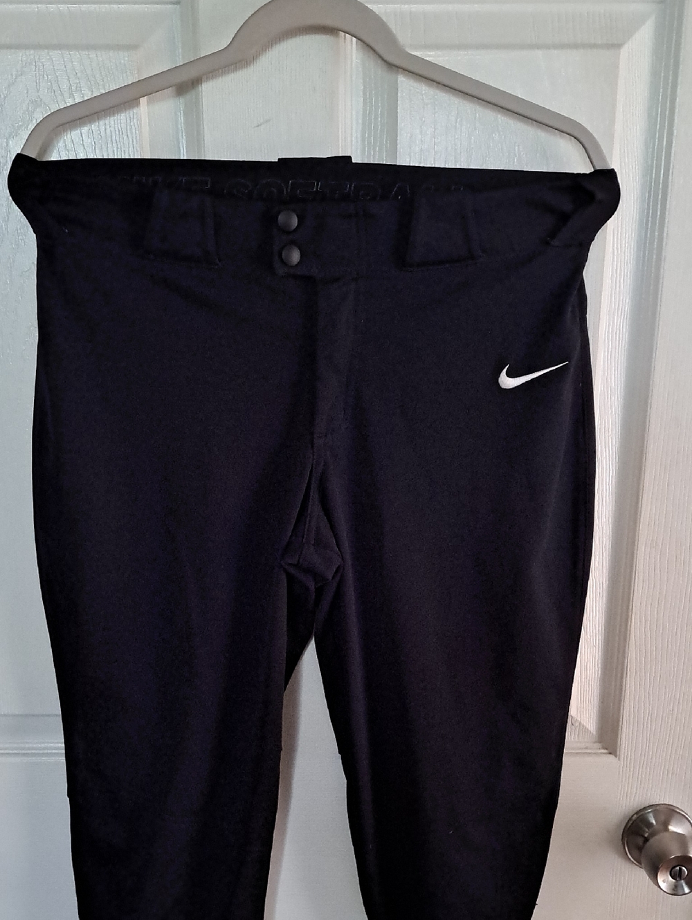 Nike Black Kids Athletic Leggings with White Swoosh